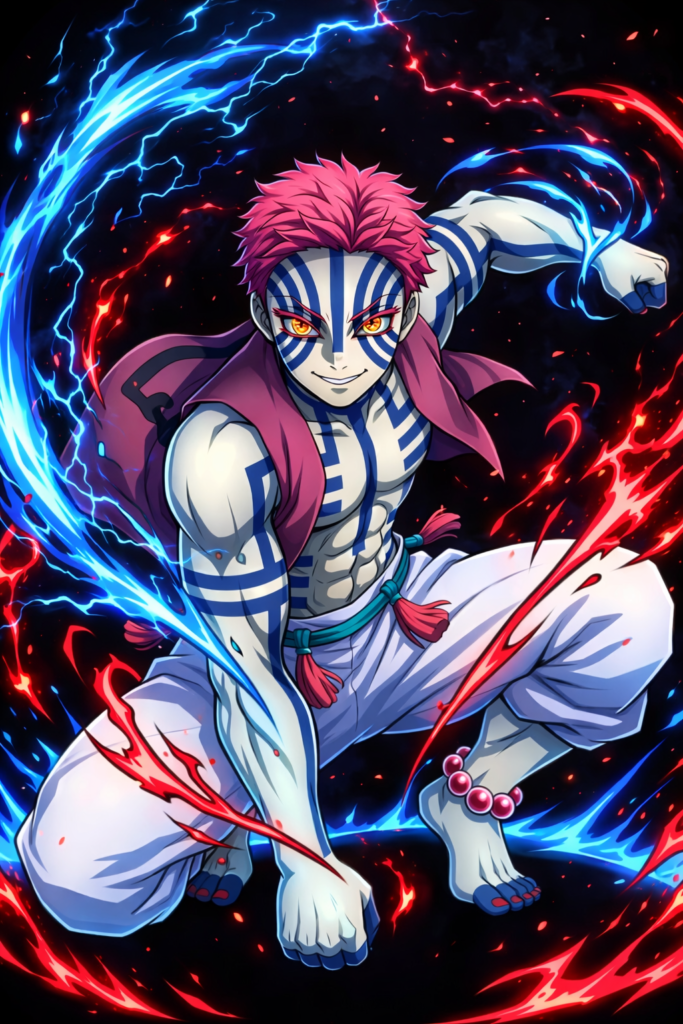 Akaza Upper Moon 3 Dark Aesthetic Wallpaper