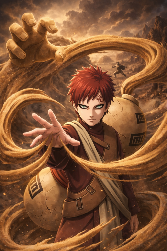 Gaara Kazekage 4K Anime Wallpaper