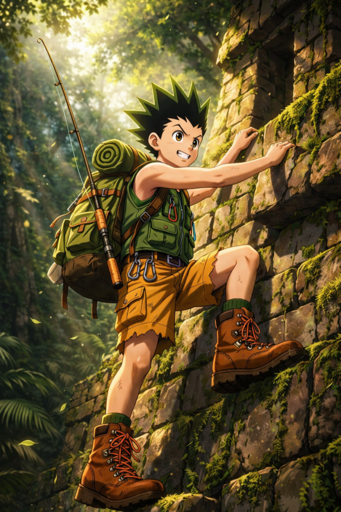 Gon Freecss Adventure Pose HD Background