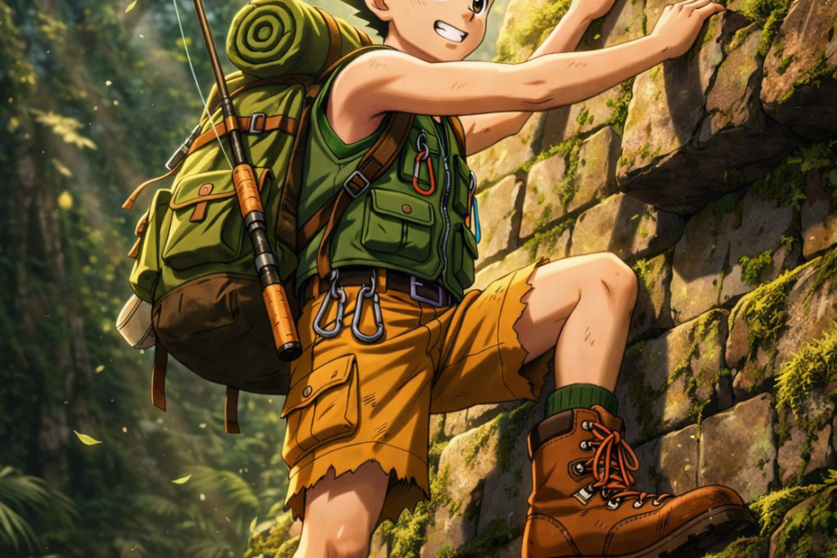 Gon Freecss Adventure Pose HD Background
