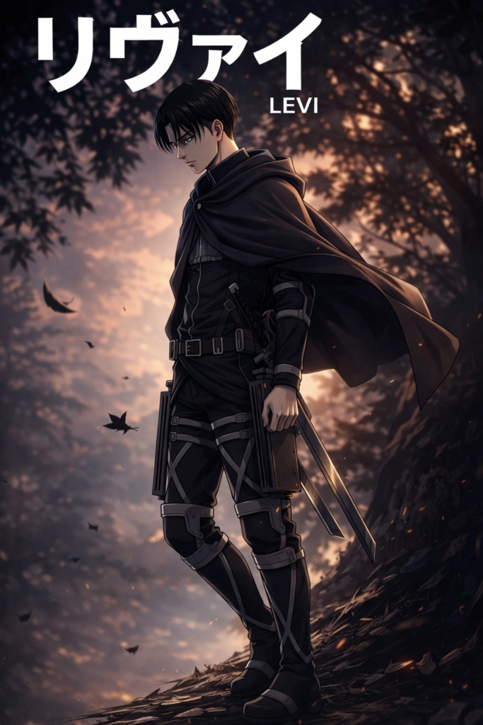 Levi Ackerman Black Theme Aesthetic Background