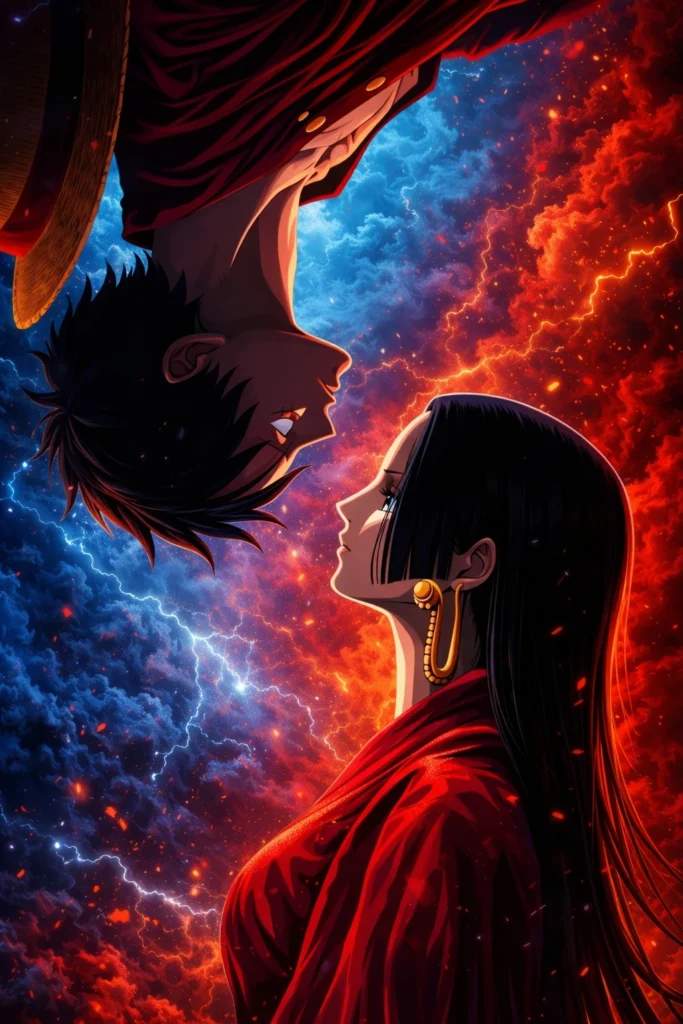 Luffy x Boa Hancock 4K Wallpaper Download