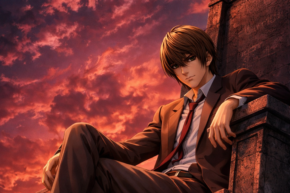 Light Yagami Stylish Dark Aesthetic Wallpaper 4K