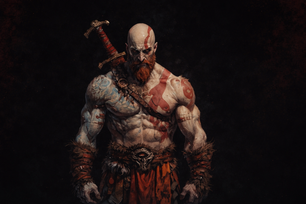 Kratos God of War 5K Desktop Background – Fear the Ghost of Sparta
