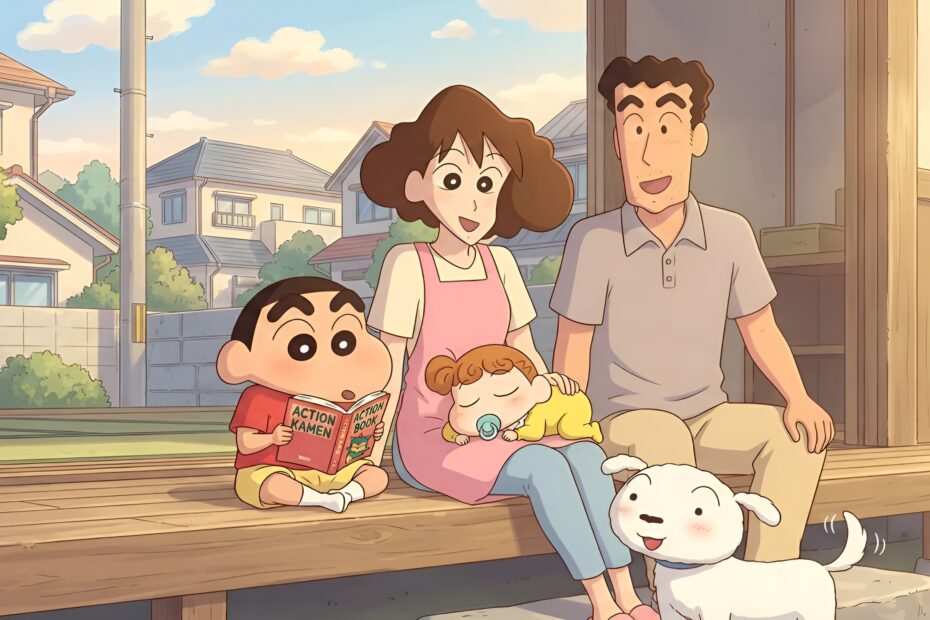 Shinchan Family 5K PC Wallpaper – Crayon Shin-chan Ultra HD Desktop Background