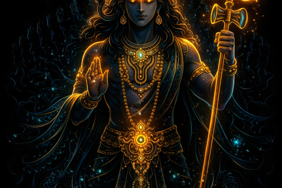 Mahadev 4K Wallpaper HD – Neon Glow Lord Shiva Dark Theme for PC