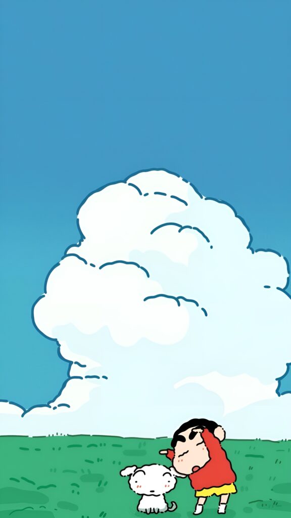 Cute Shinchan 4K Mobile Wallpaper – Crayon Shin-chan HD Phone Background