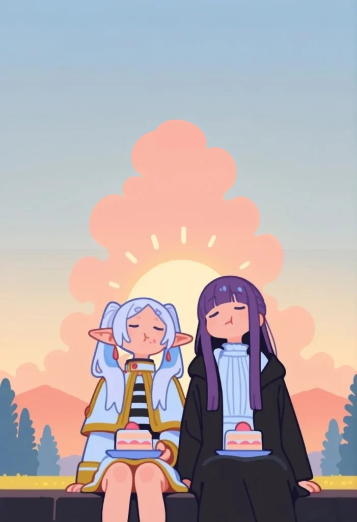 Frieren Starry Night Anime Wallpaper