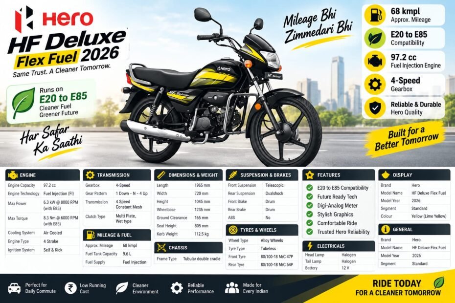 Hero HF Deluxe Flex Fuel 2026